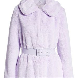Fuzzy purple coat
